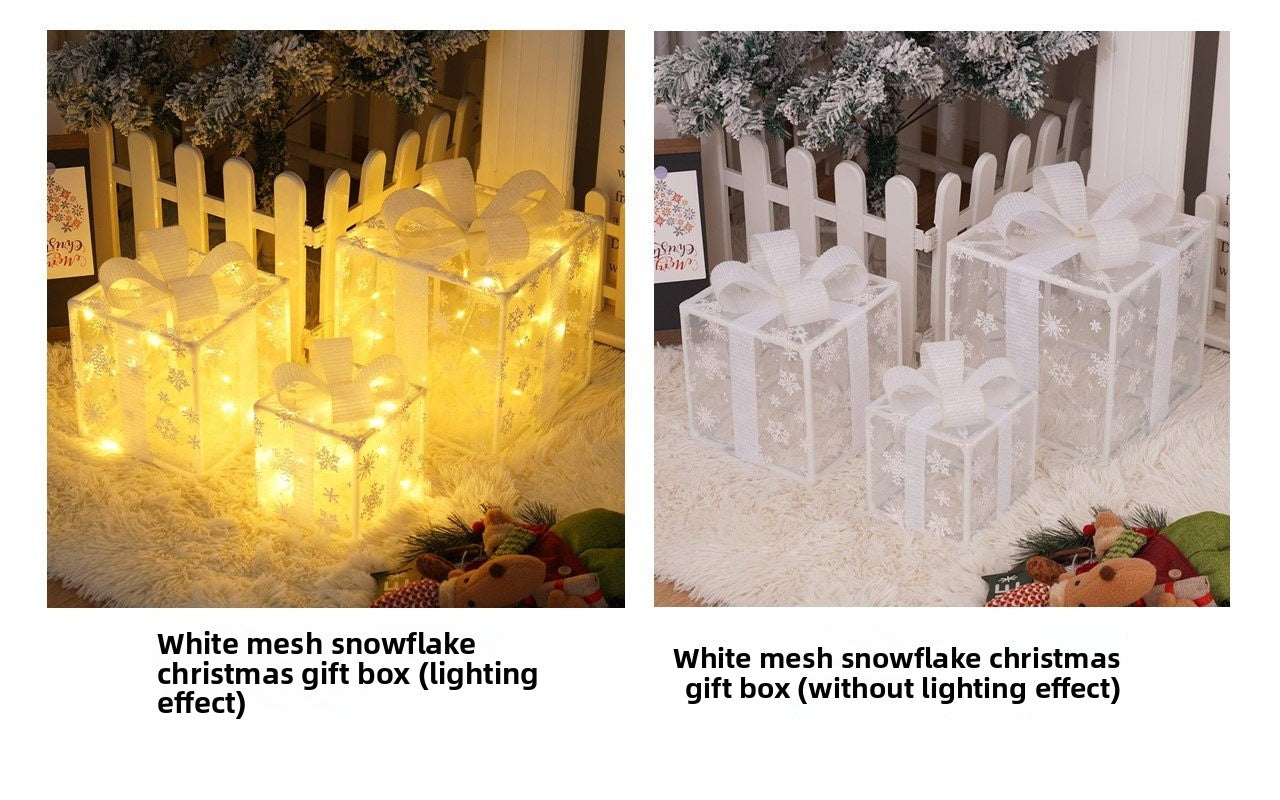 Christmas Gift Box Color Light Decor
