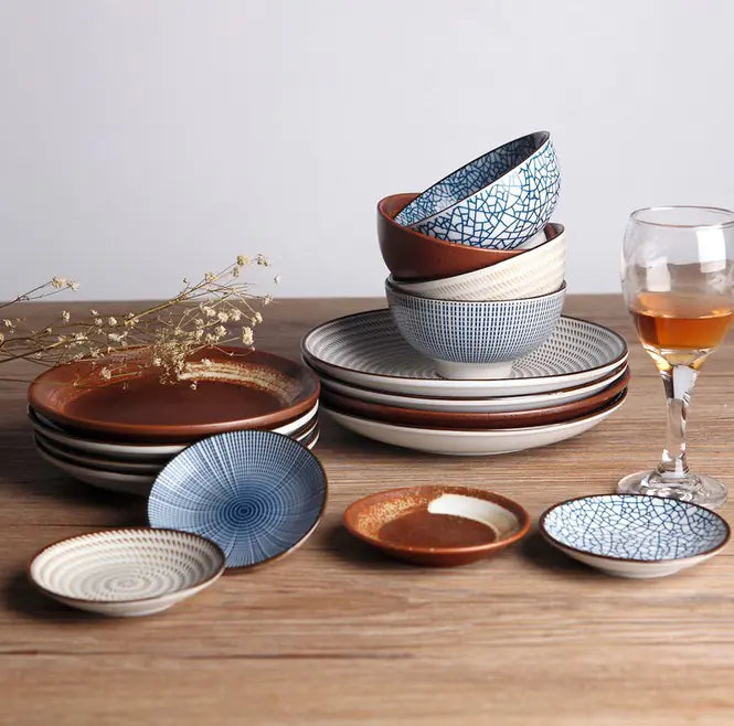 Japanese Ceramic Plates for Sushi and Snacks