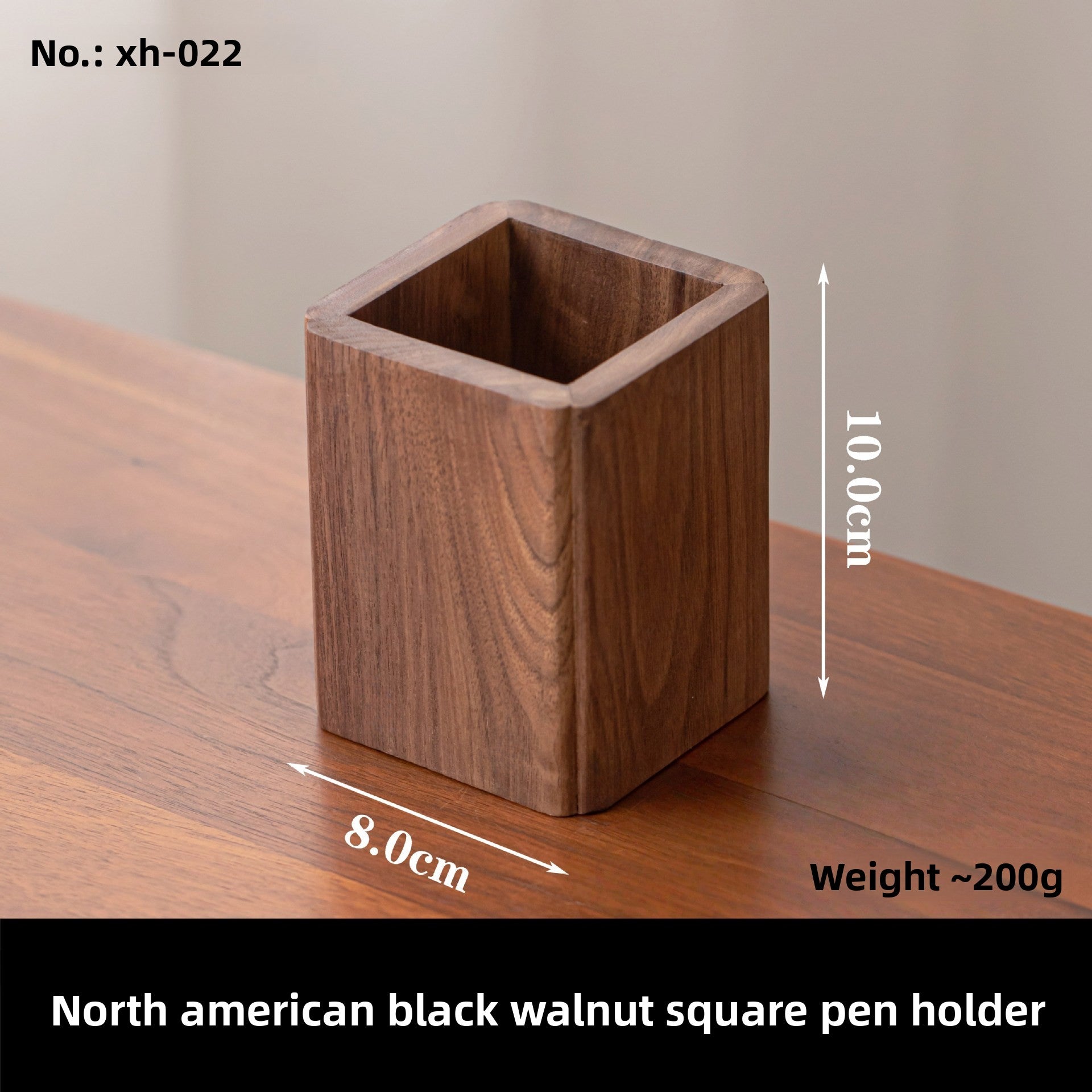 Solid Wood Retro Pen Holder