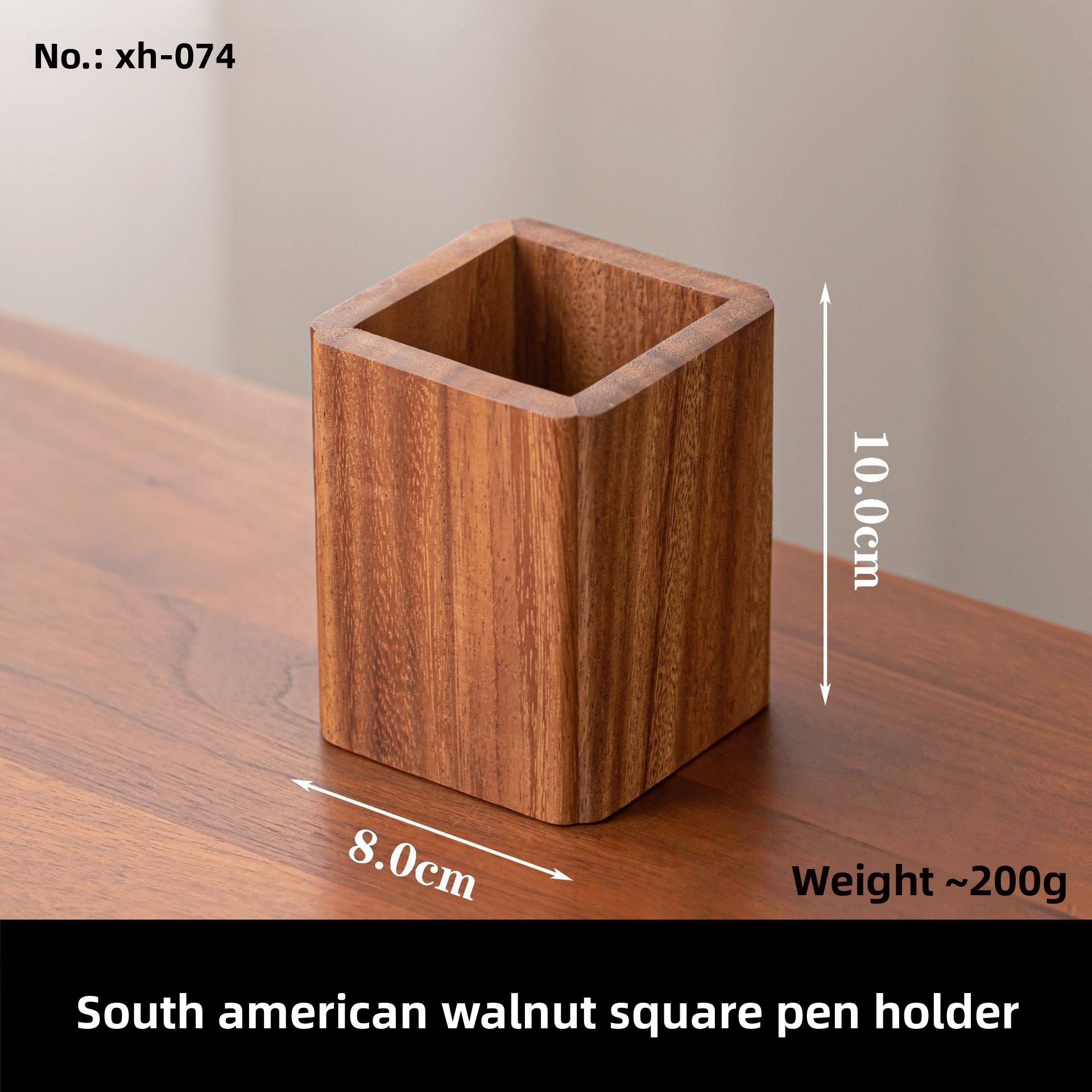 Solid Wood Retro Pen Holder