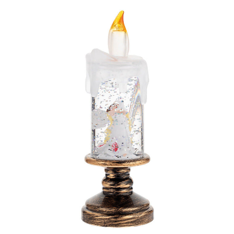 Snowfall Christmas Crystal Lamp