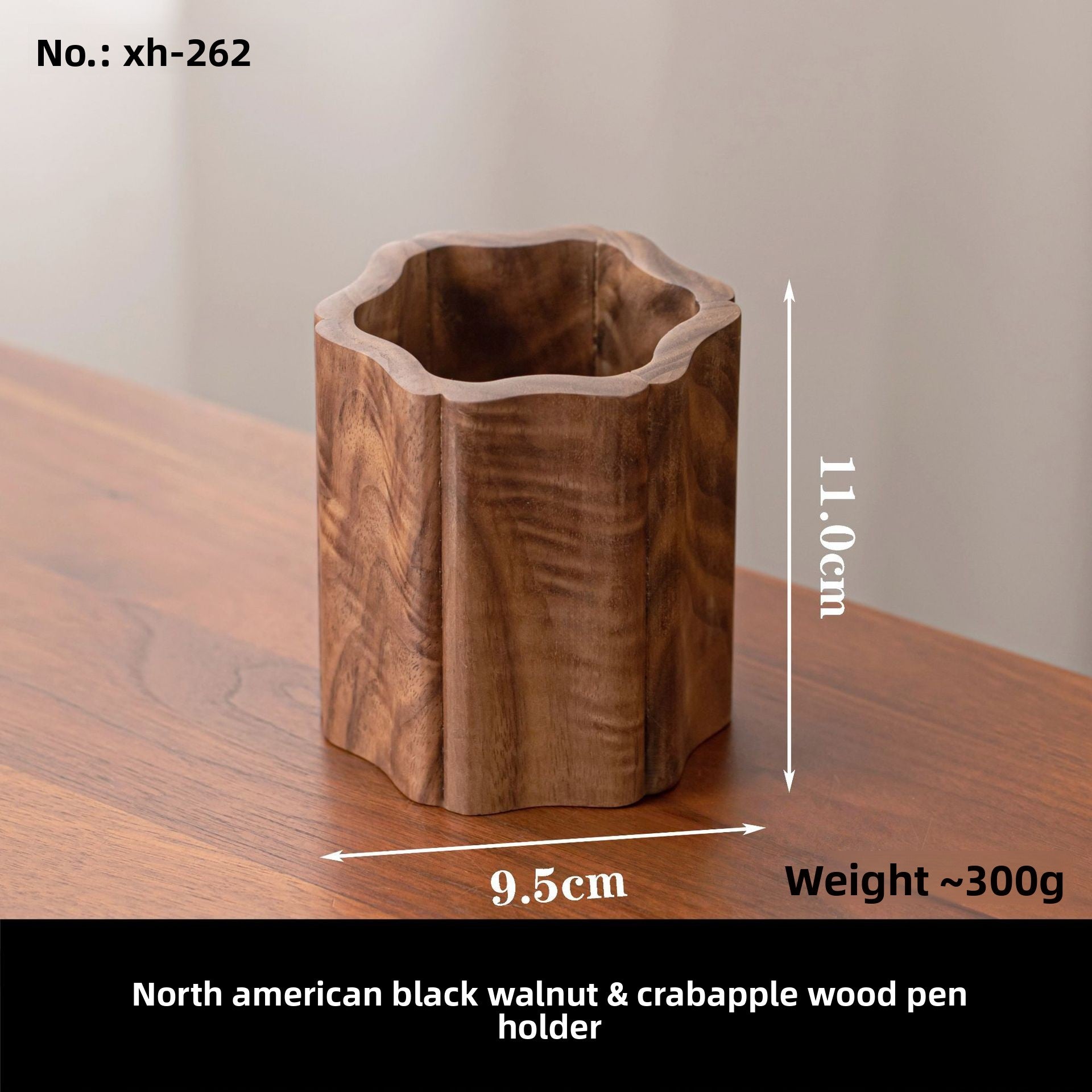 Solid Wood Retro Pen Holder