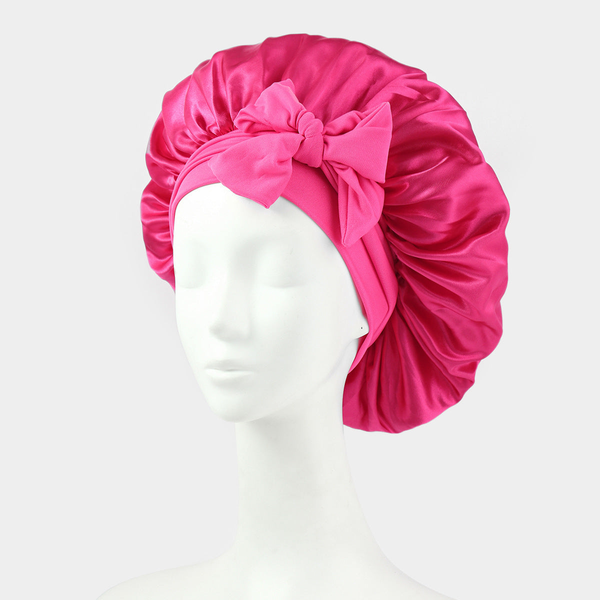 Wide-edge elastic band sleep cap