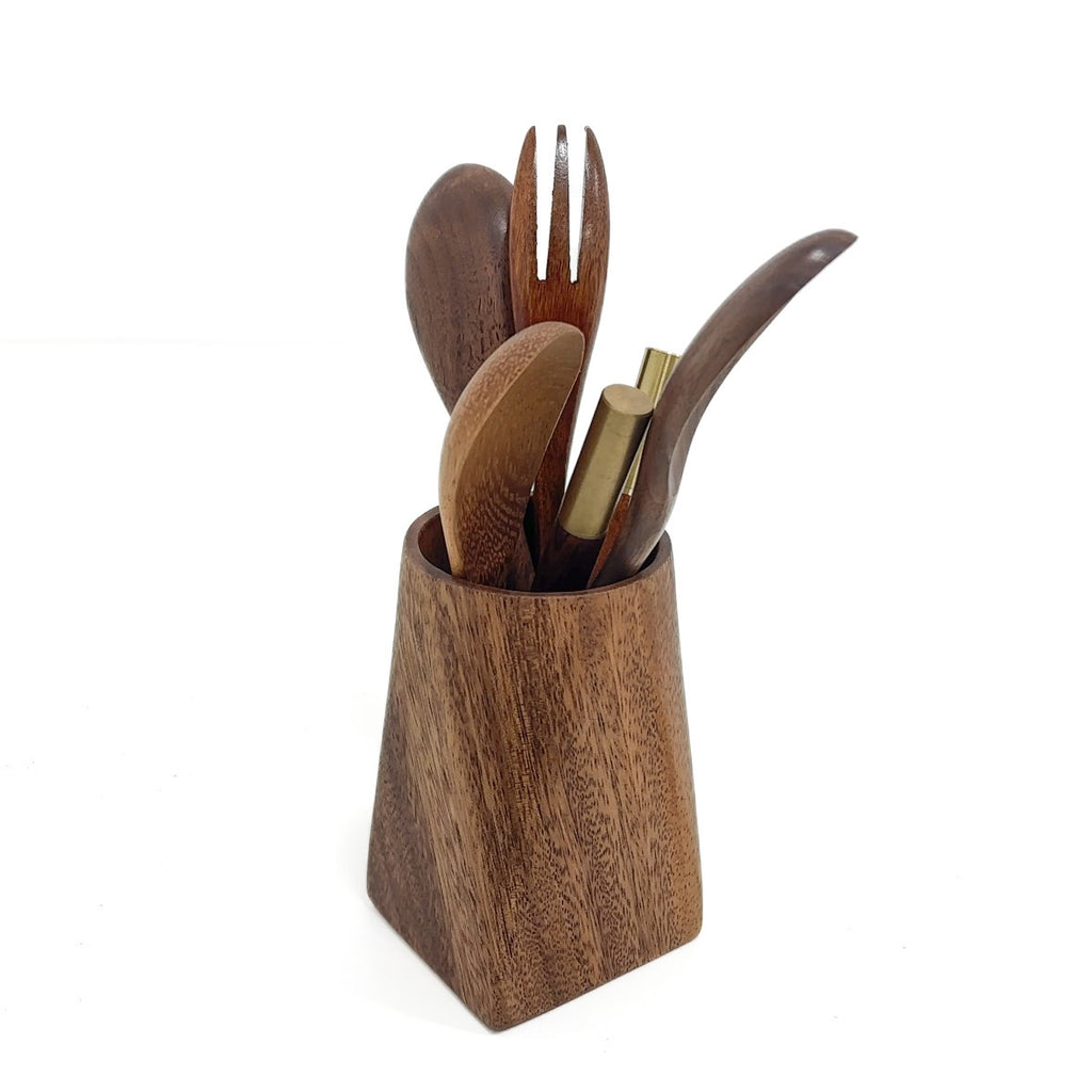 Solid Wood Retro Pen Holder