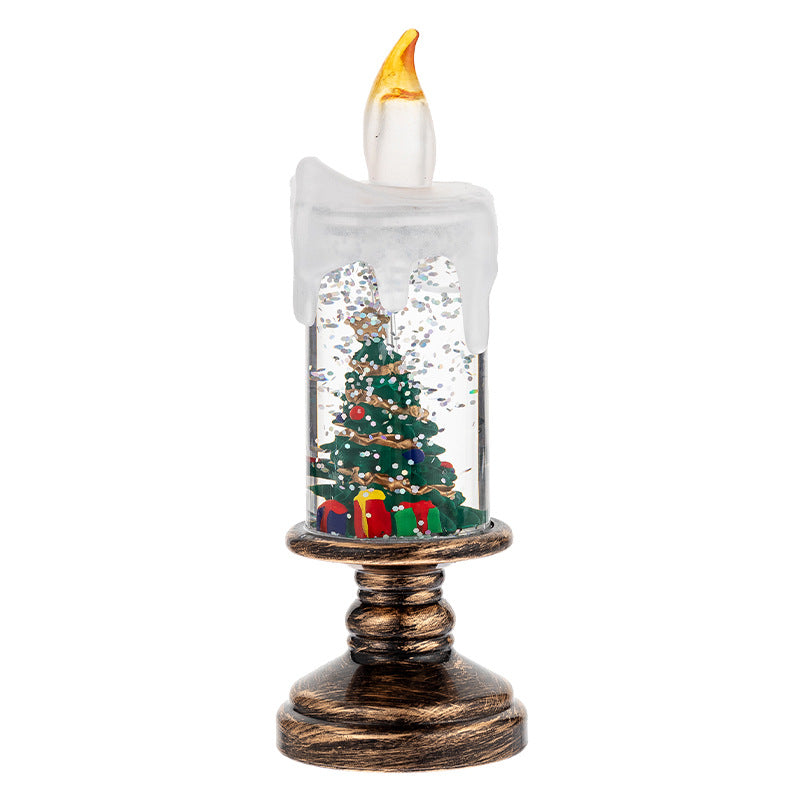 Snowfall Christmas Crystal Lamp