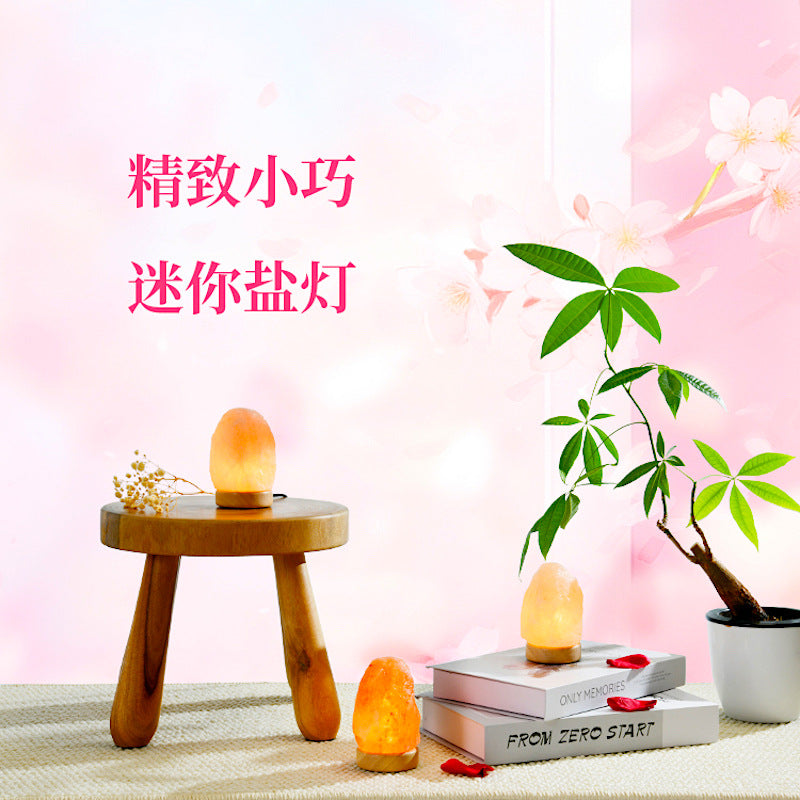 First-Hand Supply Of Natural Himalayan Pink Salt Lamp, Mini Children's Salt Lamp, Ambient Night Light, Holiday Gift For Classmates