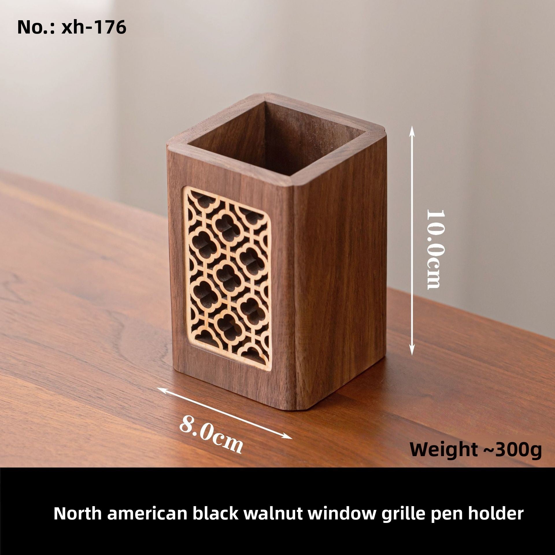 Solid Wood Retro Pen Holder